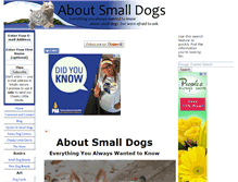 Tablet Screenshot of about-small-dogs.com